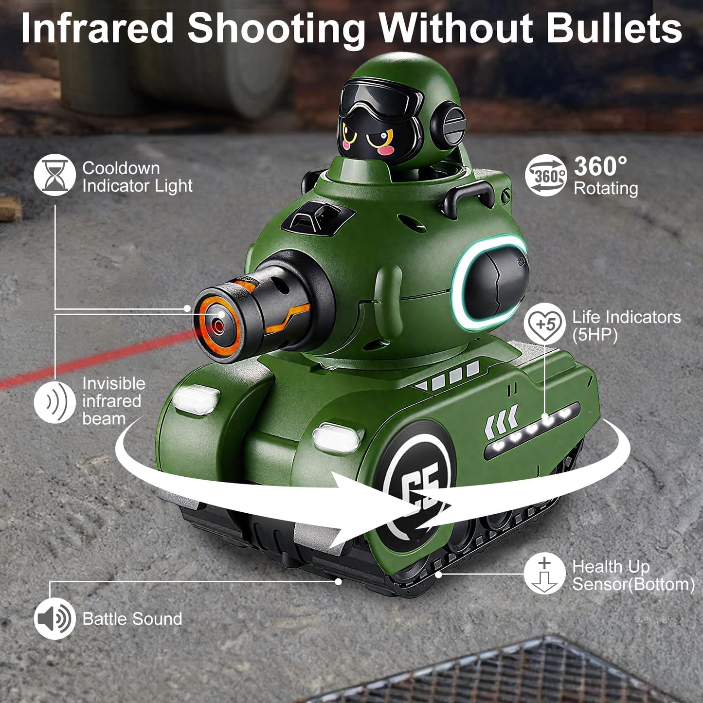 Remote Control Battle Tanks RC Battle Tanks with Infrared System Hobby RC Cars RC Tank that Shoots with HP Station Military Army Toys Christmas