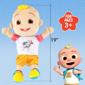 Jay Franco CoComelon JJ Stuffed Pillow Buddy - Super Soft Polyester Microfiber, 17 inch (Official CoComelon Product)