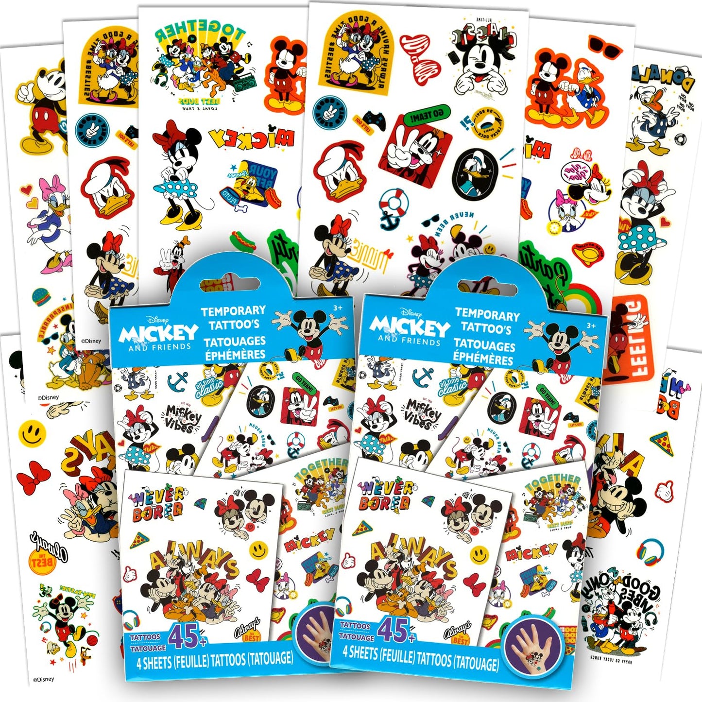 Disney Mickey and Minnie Mouse Party Favor Set Bundle for Kids - 8 Play Packs with Mini Coloring Books, Stickers for Boys and Girls Birthday Party