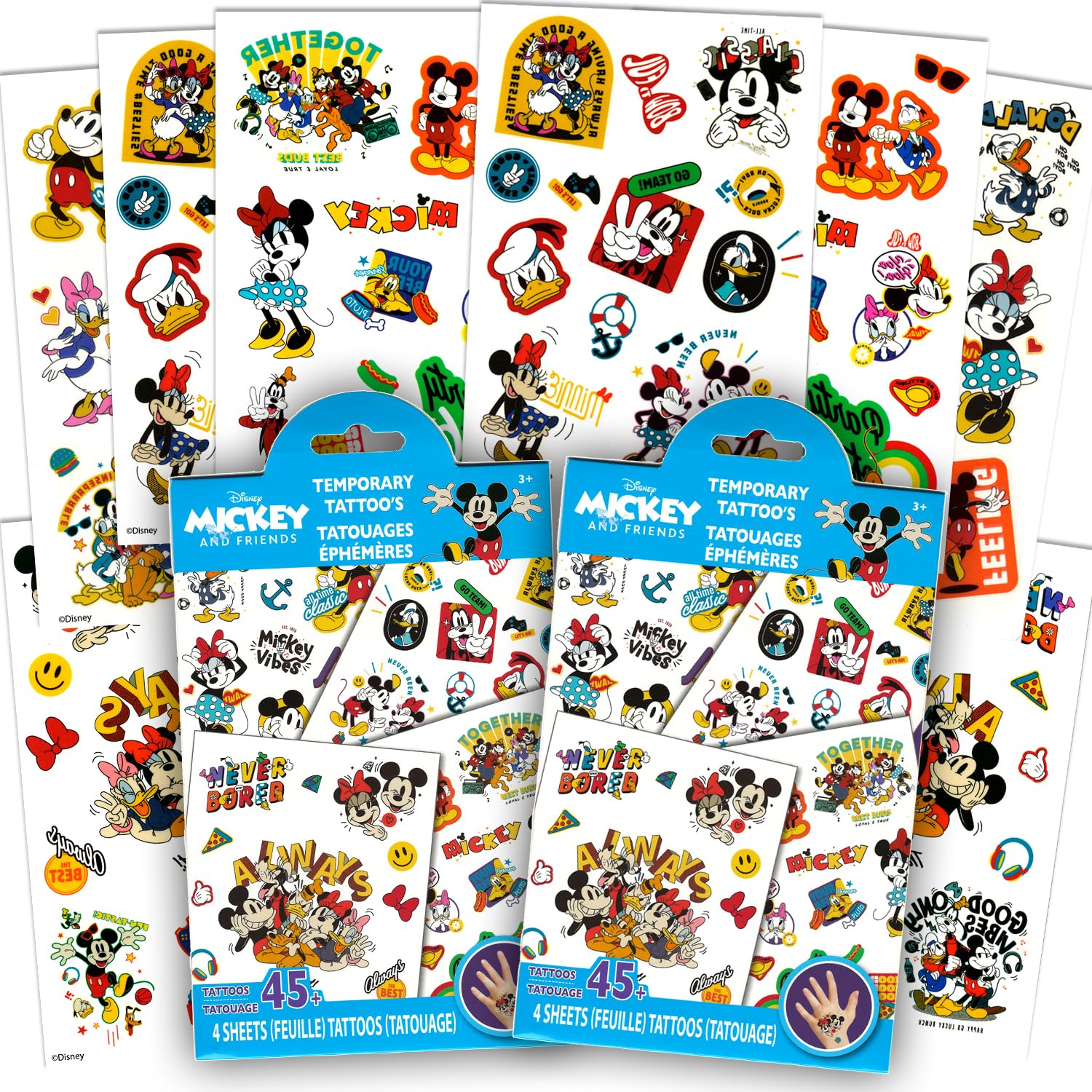 Disney Mickey and Minnie Mouse Party Favor Set Bundle for Kids - 8 Play Packs with Mini Coloring Books, Stickers for Boys and Girls Birthday Party