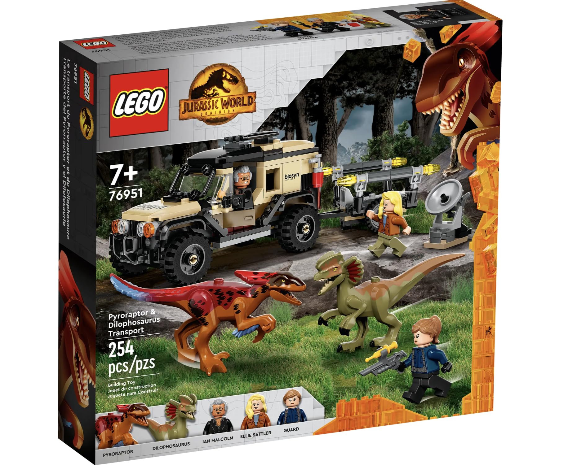 Lego Pyroraptor Dilophosaurus Transport (Jurassic World Edition)
