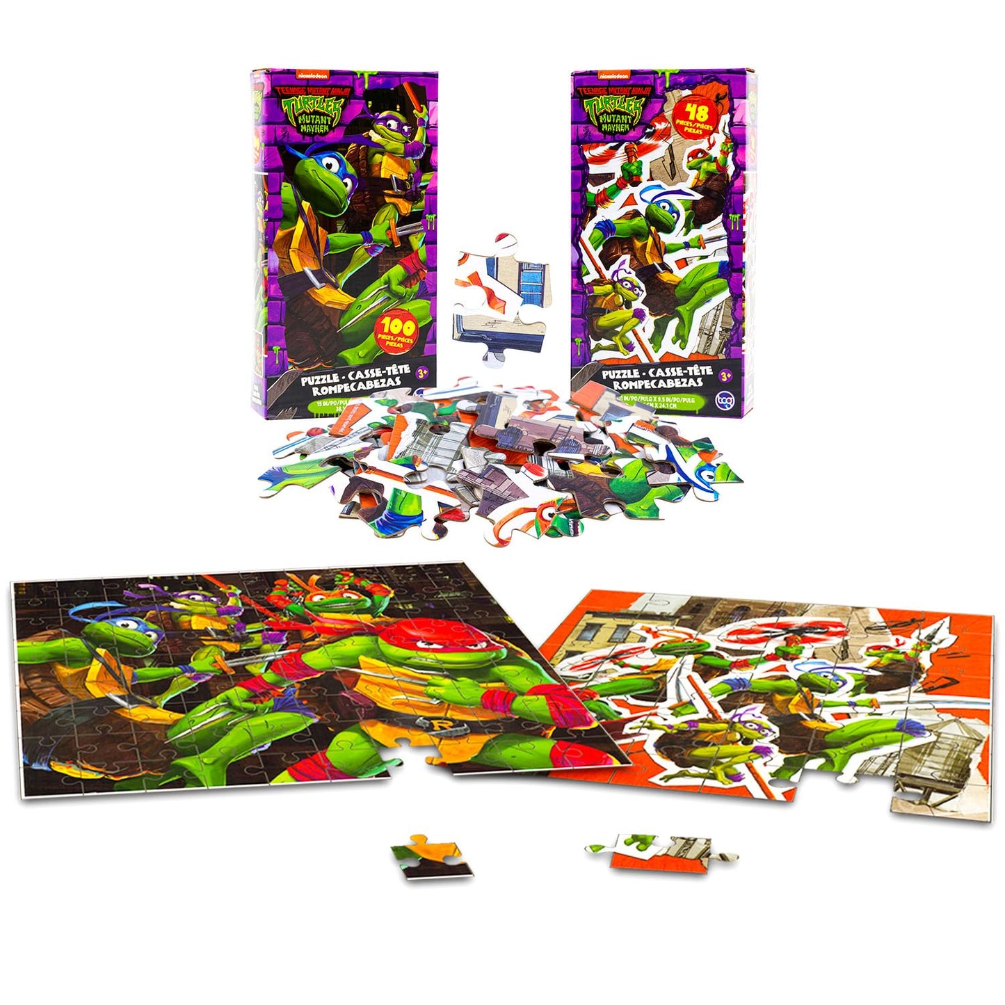 6 Pack Transformers, TMNT, Power Rangers Jigsaw Puzzles Bundle