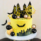 Bat Cake Topper Happy Birthday Cake Decorations for Bat Theme Birthday Halloween Supplies