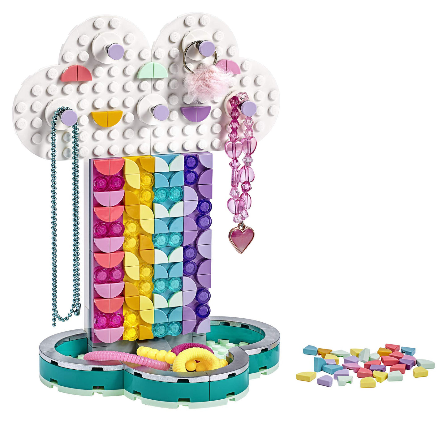 LEGO DOTS Rainbow Jewelry Stand 41905 DIY Craft Decorations Kit, A Fun Toy for Kids who Like Creating Arts and Crafts Bedroom Decor Accessories (213