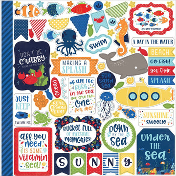 Under The Sea Cardstock Stickers 12"X12"-Elements