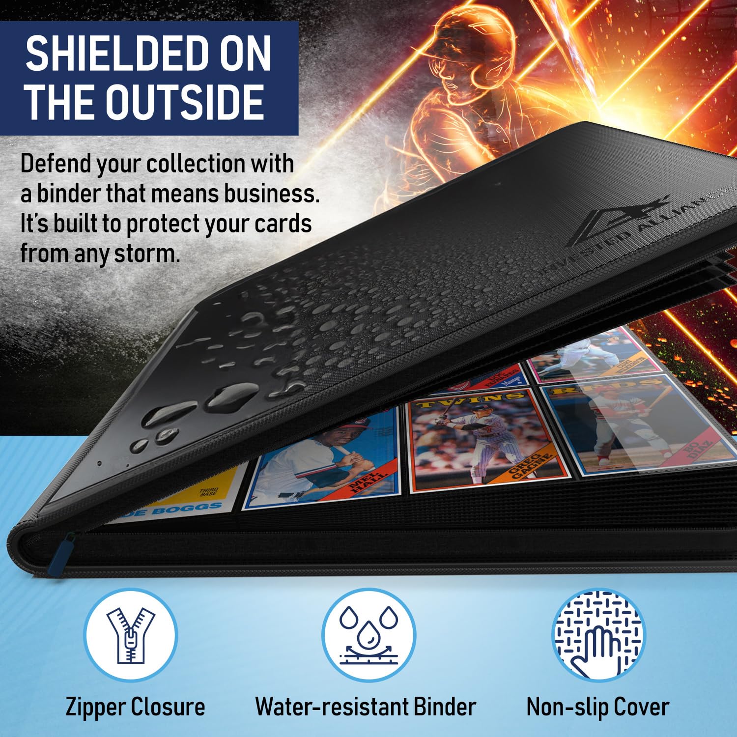 Premium TCG Card Binder For 480 Side Loading Pockets | Sports Trading Card Binder 12 Pocket Zipper, Collectible Trading, Magic, MTG, Baseball