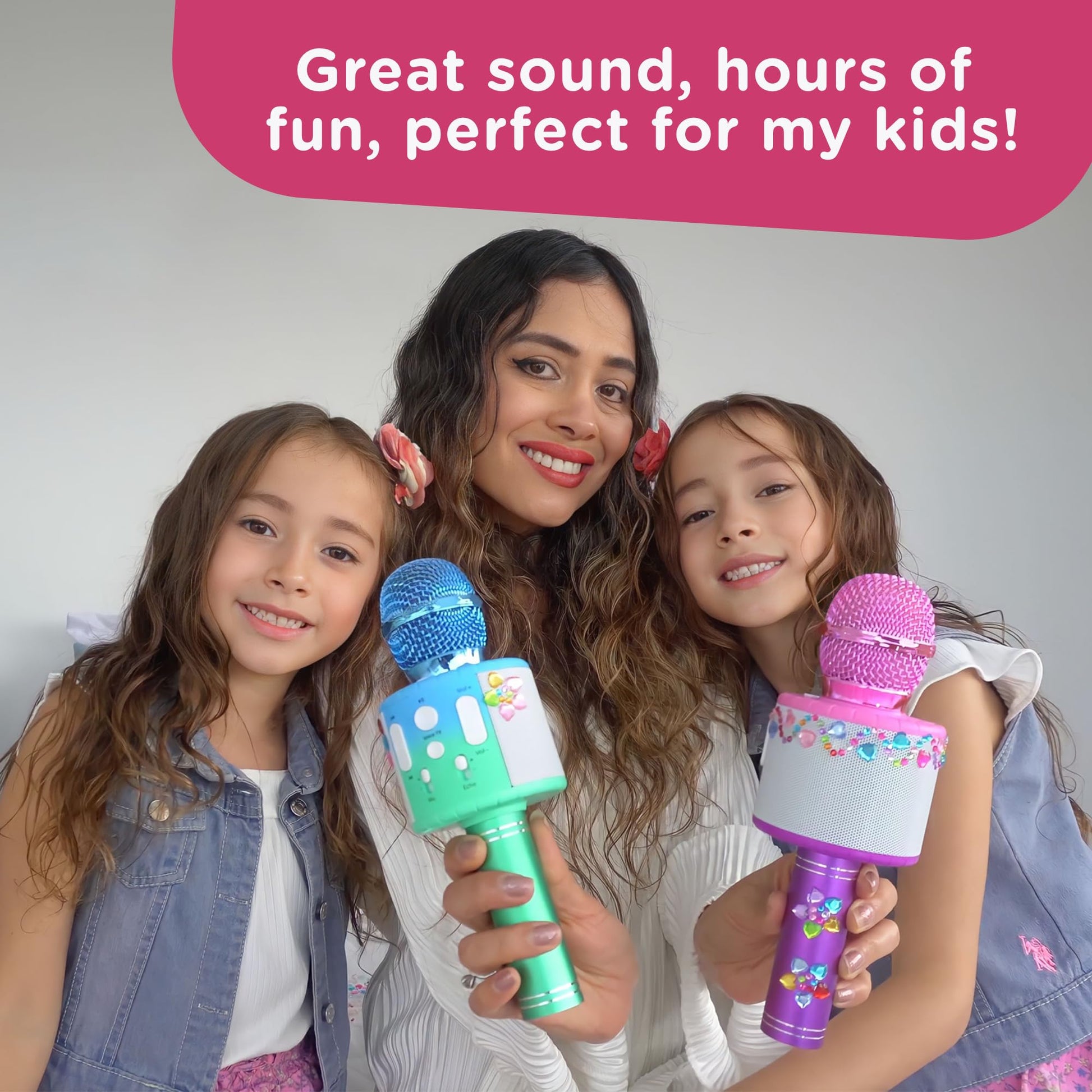 Move2Play, Kids Karaoke Microphone | Includes Stickers & Bluetooth | Kids Birthday Gift | Toy for All Ages 2, 3, 4, 5, 6+ Year Old Girls, Boys &