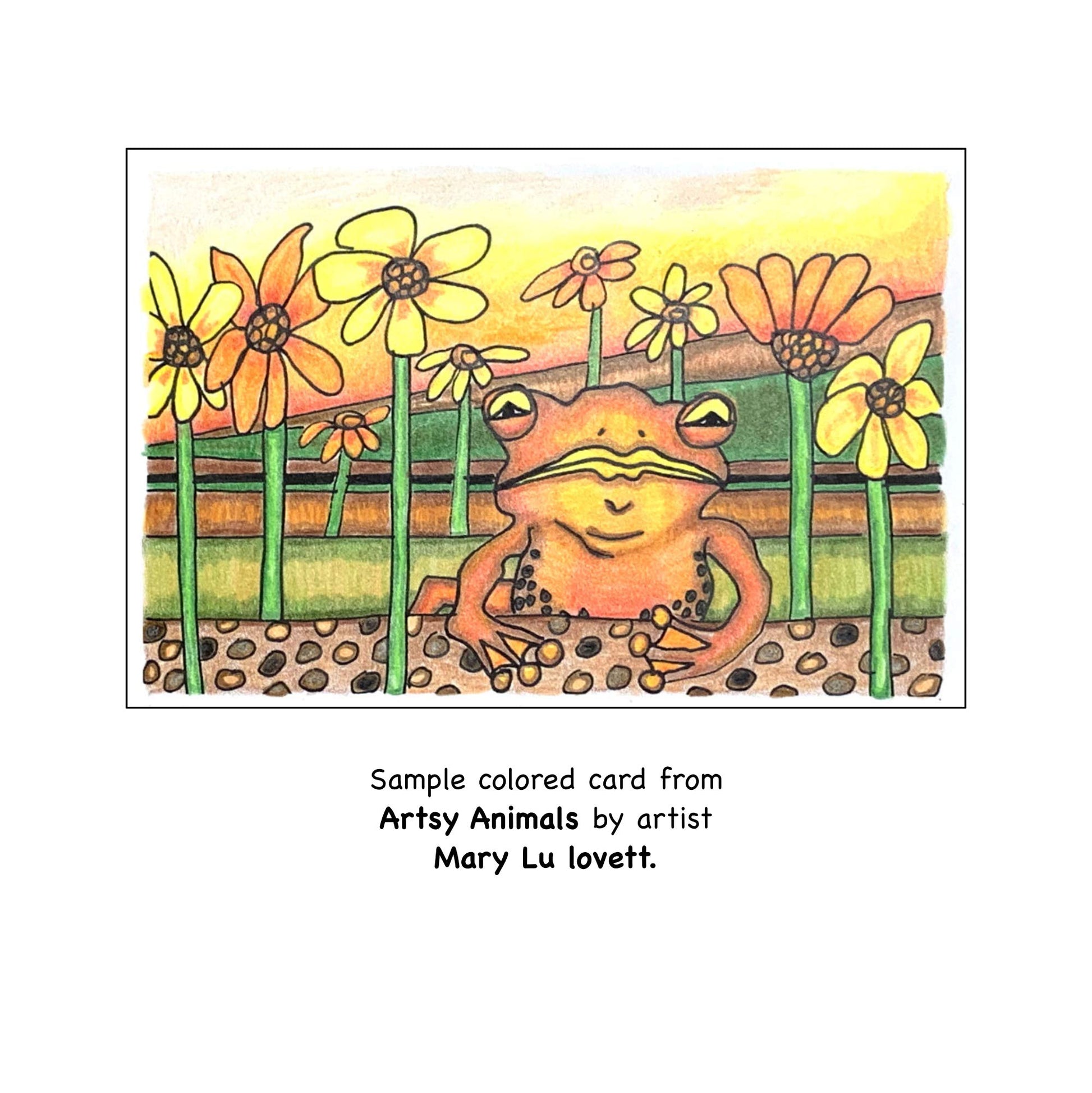 Colorpockit 4x6 Postcard Coloring Book Deck Pack Bundle with Artsy Animals and Seaside Scenes. Refills Complete Portable Coloring kit. Contains Two