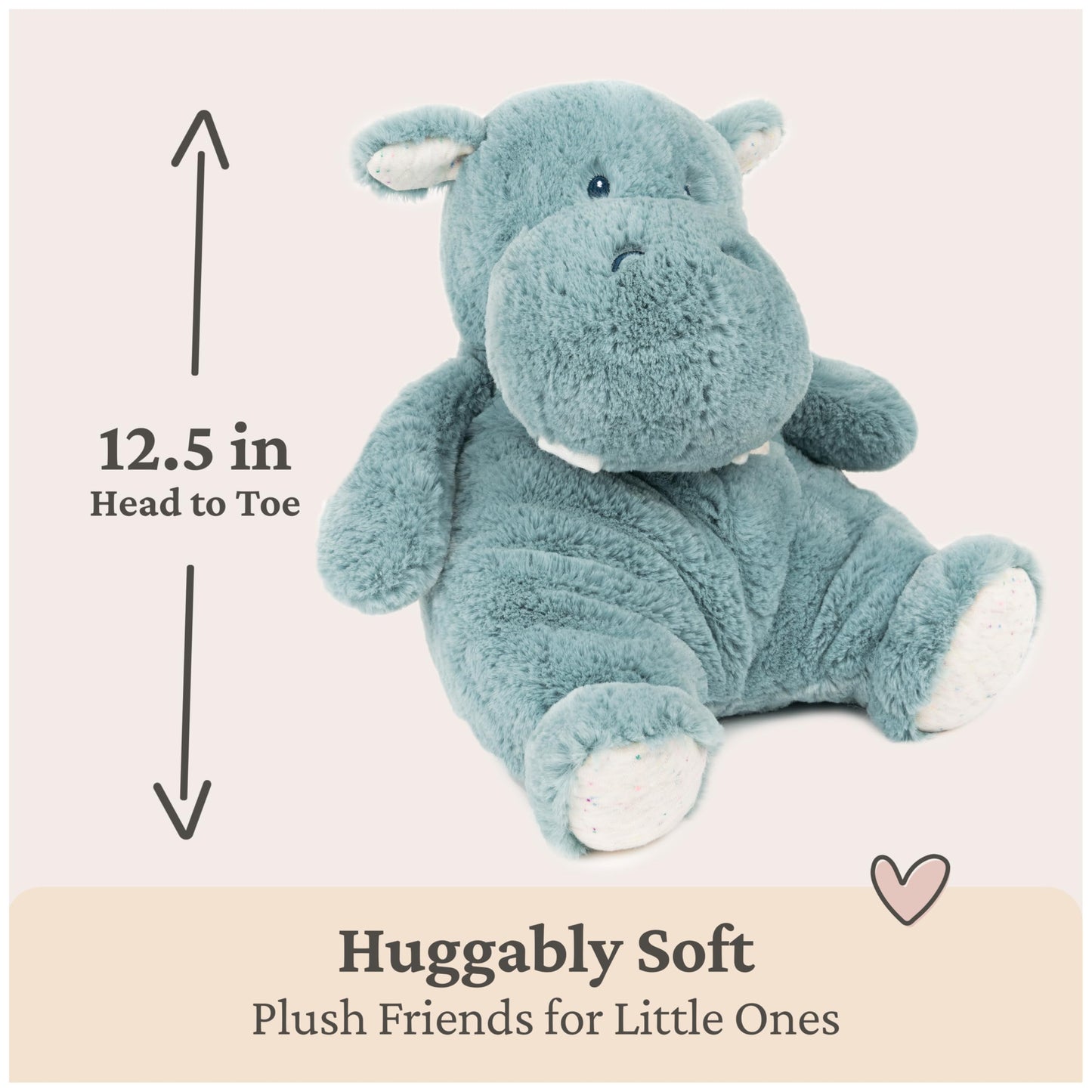 GUND Baby Oh So Snuggly Hippo 12.5-Inch Plush Toy, Ages 0+