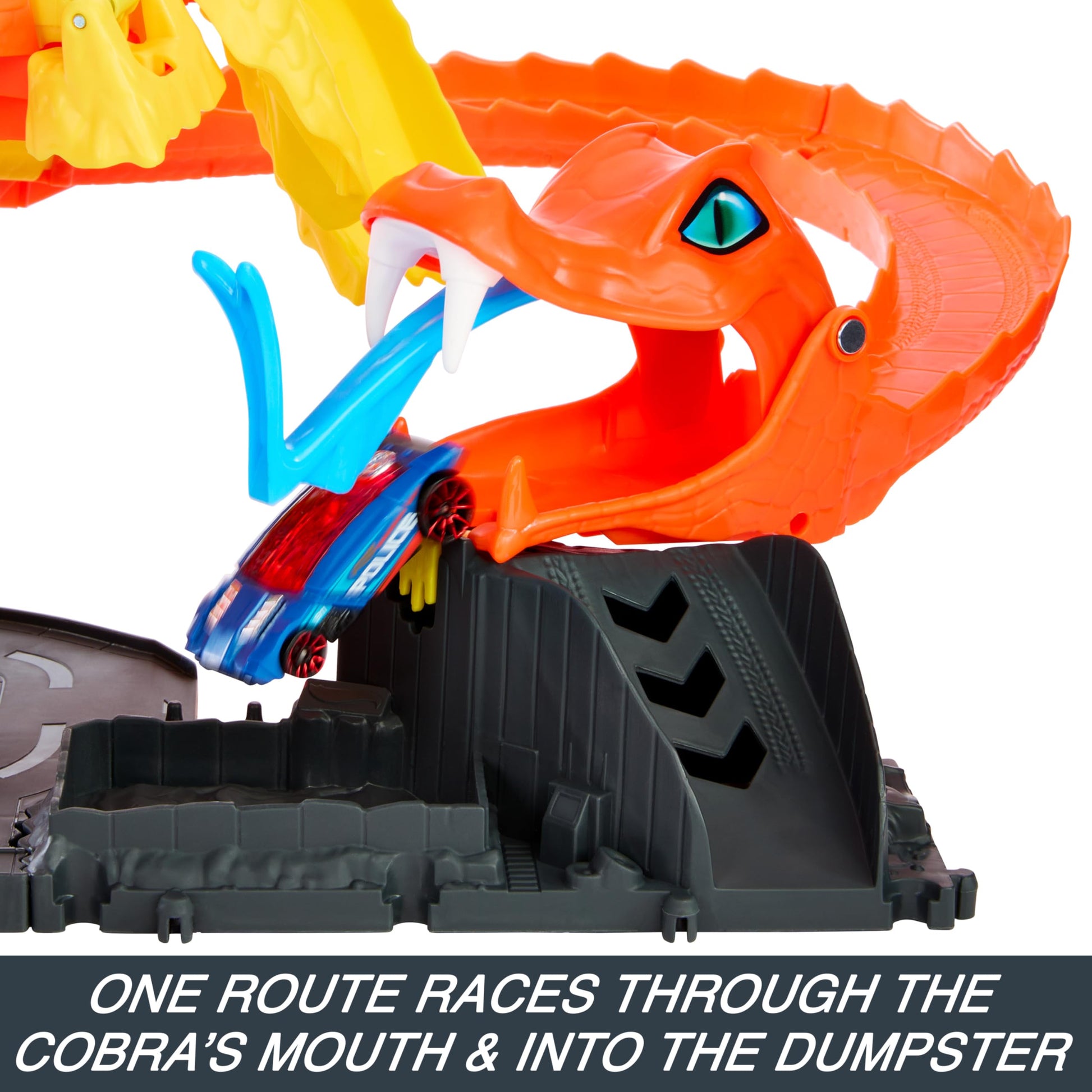 Hot Wheels City Pizza Slam Cobra Attack Playset & 1 Toy Car