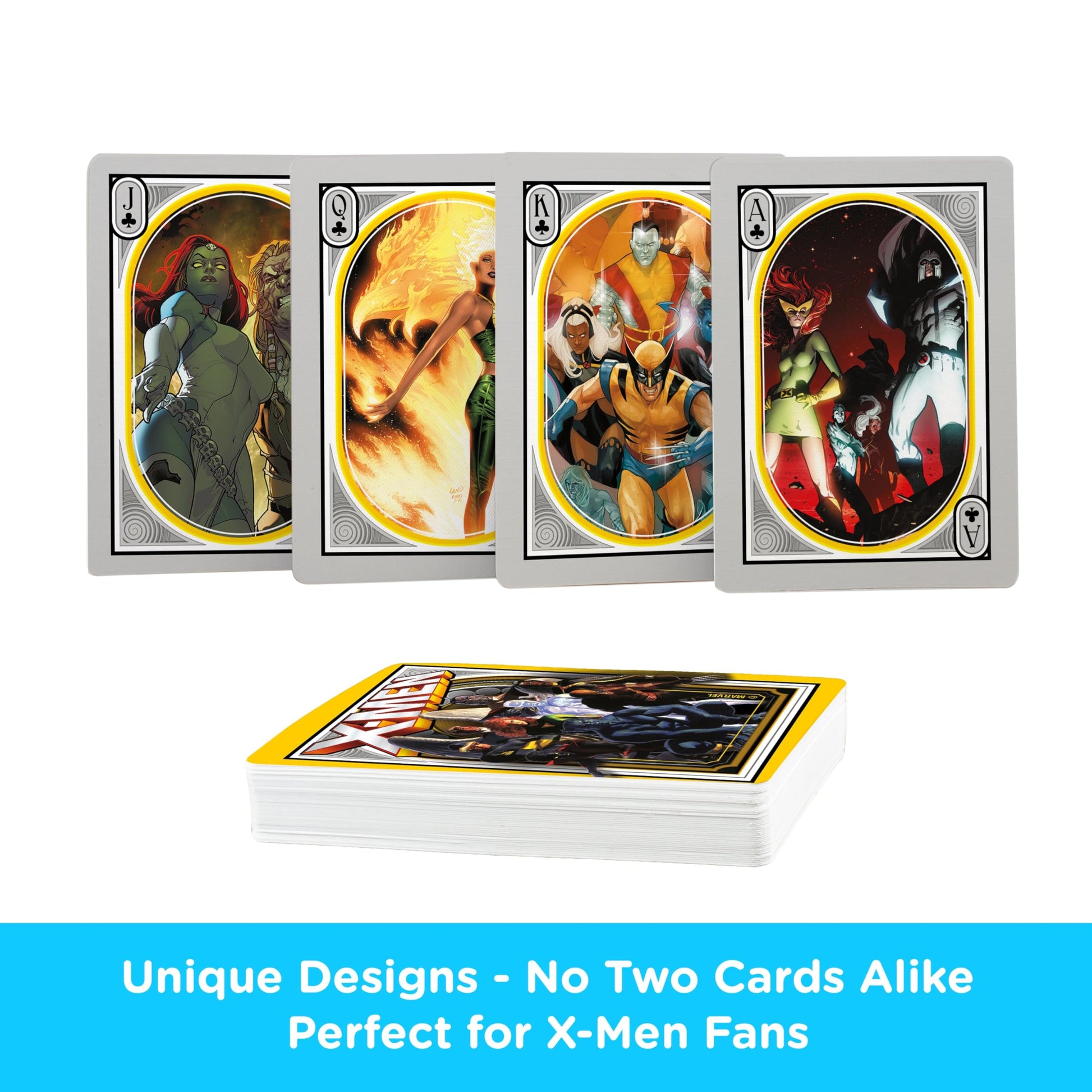 Aquarius - Marvel Xmen Playing Cards, Black, Yellow, Red
