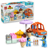 LEGO DUPLO Bluey Ice Cream Trip with Bluey - Toddler Toy for Kids, Boys, and Girls Ages 2+ - Includes Figure and Ice Cream Stand - Sensory Toy