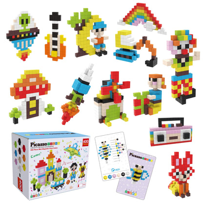 Picasso Cubes 0.5” Pixel Magnetic Puzzle Cube 400 Piece Mix & Match Sensory Toys STEAM Education Learning Building Block Magnets Children Construction