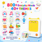 JAESITETER Screen-Free Learning Tablet, Phonics Talking Flash Cards, 84 Pages, 36 Themes, 2800+ Knowledge Points, 500+ Test Library, 300+ Thinking