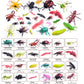 PINOWU 27pcs Bug Toy Figures Playset for Kids Boys, 2-6' Fake Insects - Spiders, Cockroaches, Scorpions, Crickets, Lady Bugs, Butterflies and Worms