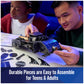 4D Build DC Comics Retro Batmobile 3D Puzzle Model Kit for Adults