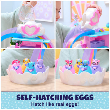 Hatchimals Alive Hatchi-Nursery Playset, 4 Water Reveal Eggs, Ages 3+