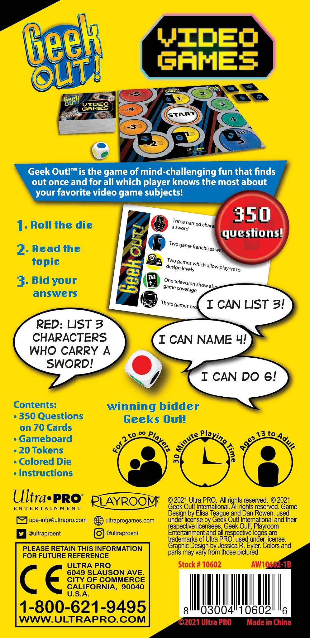 Geek Out! Video Game: Trivia Game for Friends and Family, the Game for Gamers! Fast-Paced Card Game, Geek Out Against Friends