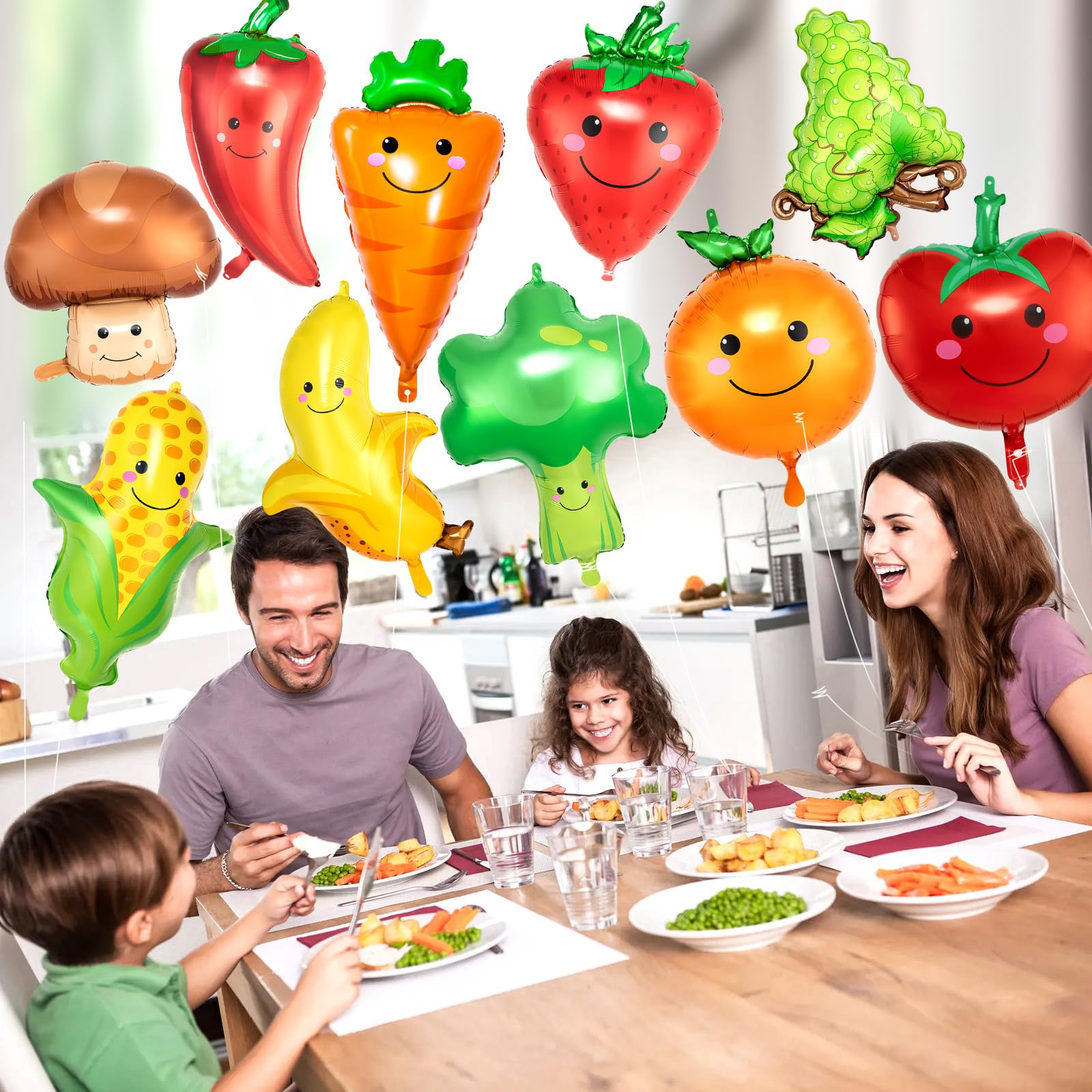 Vegetable Balloons Decoration, 10 Styles