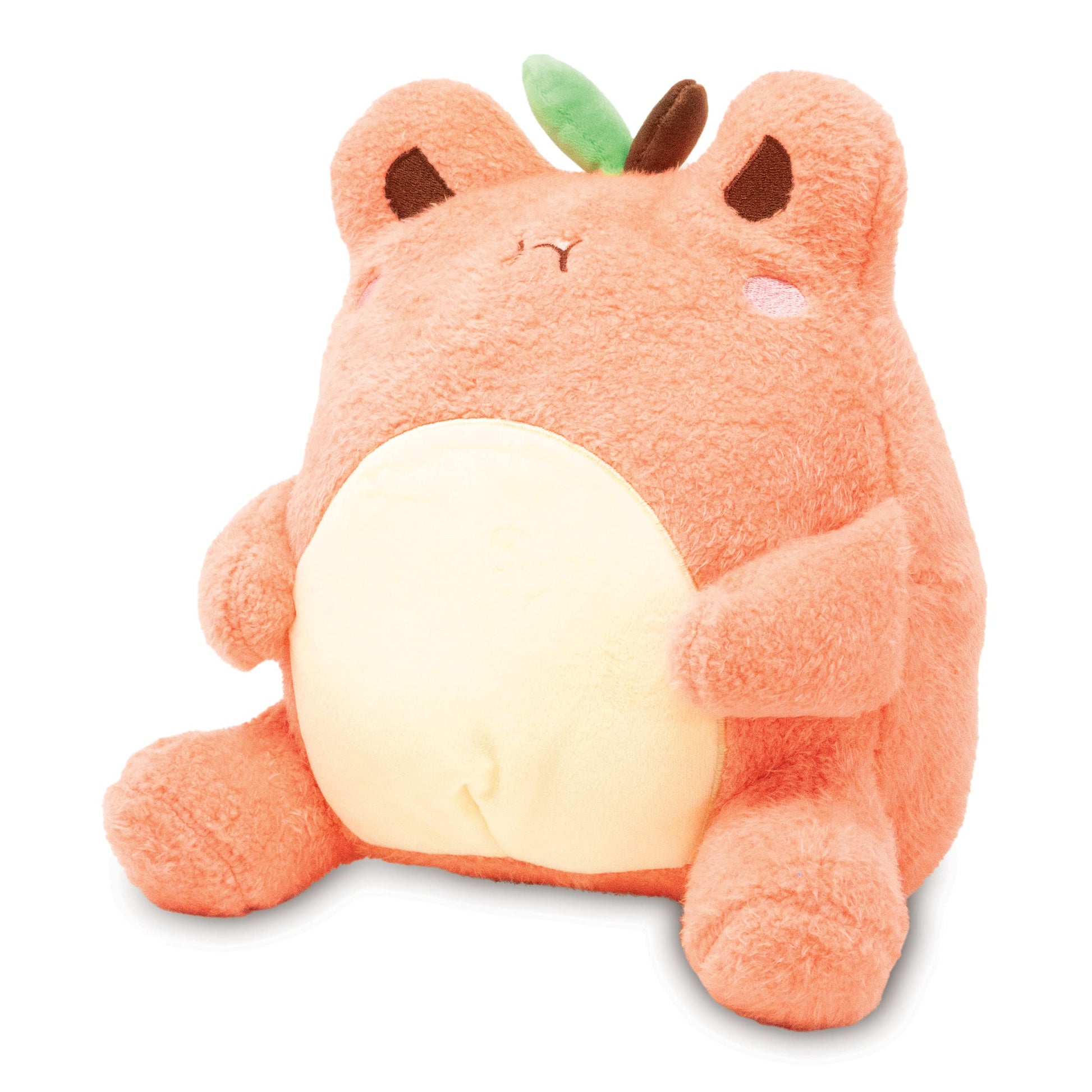 Cuddle Barn PlushGoals - Peach Wawa | Super Soft Cute Kawaii Froggie Dressed As Fruit Collectible Stuffed Animal Plush Toy, 9 inches