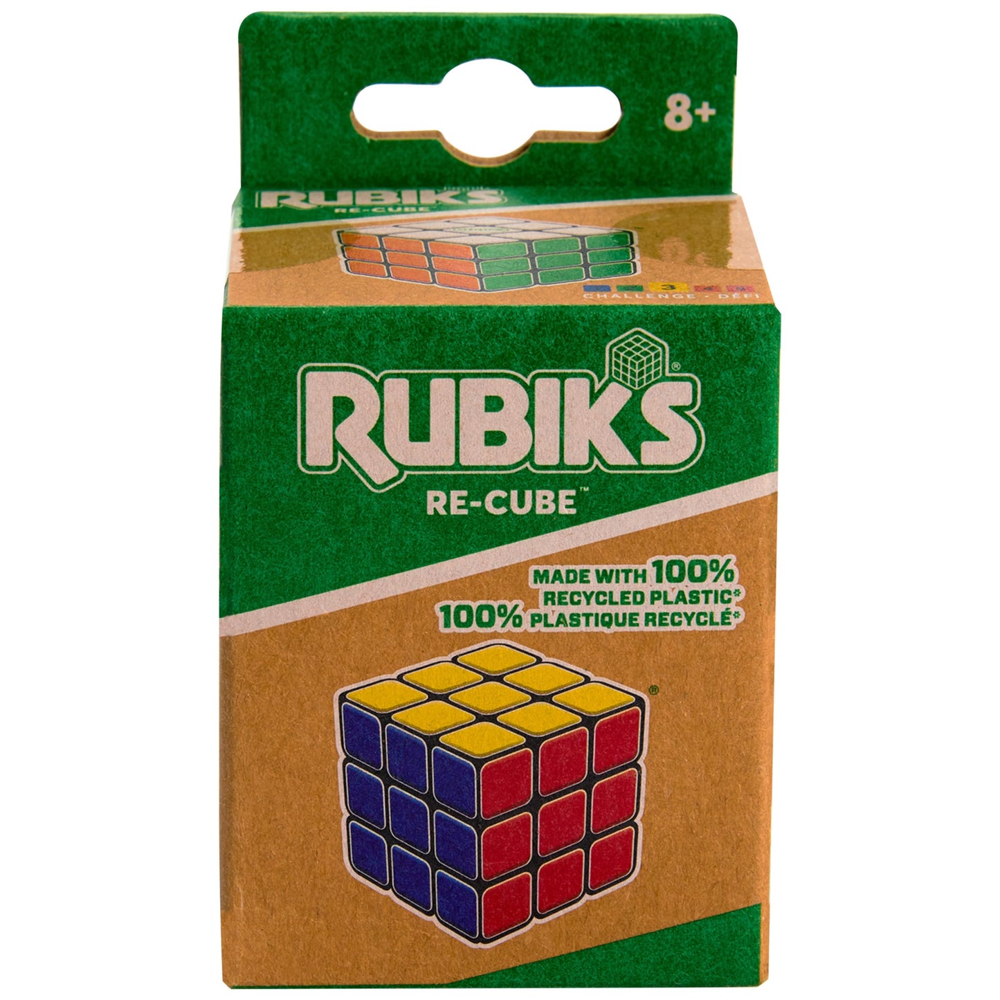 Rubik's Cube Recube 3x3 Puzzle Game for Adults and Children Rubik's Magic Cube - 100% Recycled 3x3 Puzzle Colour Matching - Classic Cube Problem