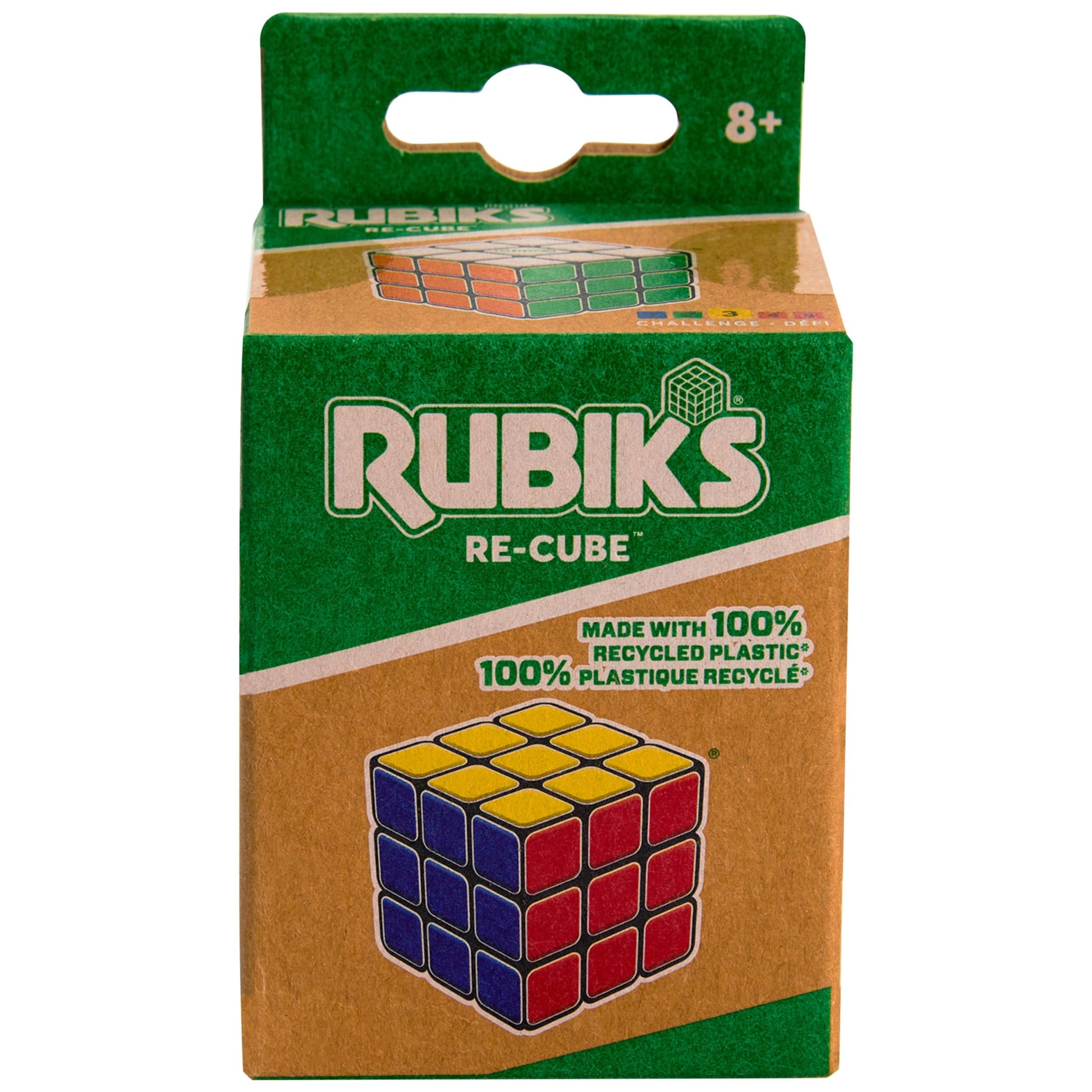 Rubik's Cube Recube 3x3 Puzzle Game for Adults and Children Rubik's Magic Cube - 100% Recycled 3x3 Puzzle Colour Matching - Classic Cube Problem