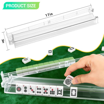 ChamThingzeal Mahjong Racks with Pushers,Mahjong Racks with Pushers Set of 4,PC Material,Modern American Tile Racks,for 1.2-inch American Mahjong