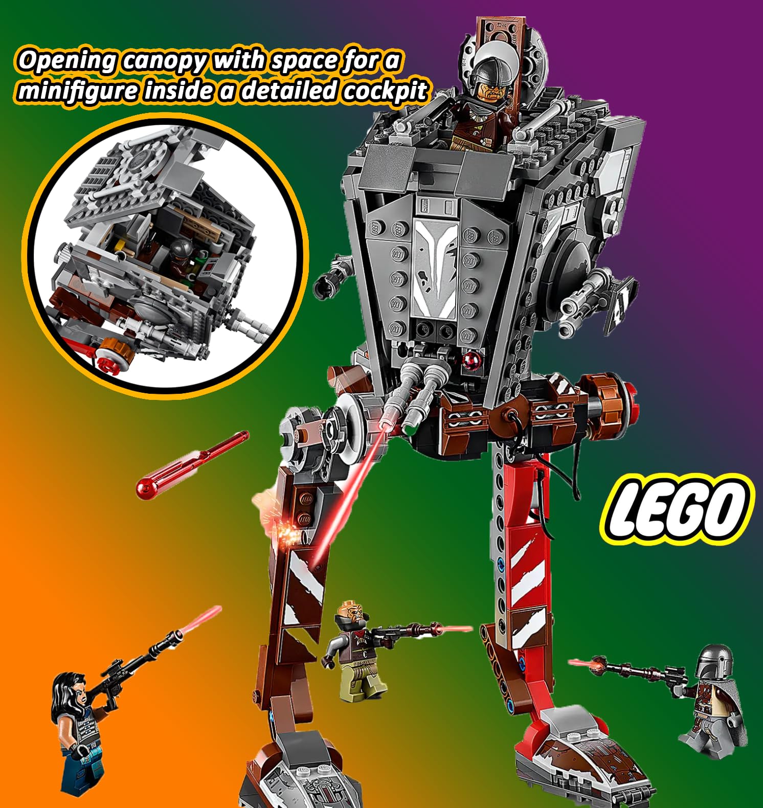 LEGO Star Wars 75254 at-ST Raider from The Mandalorian (540 Pieces)
