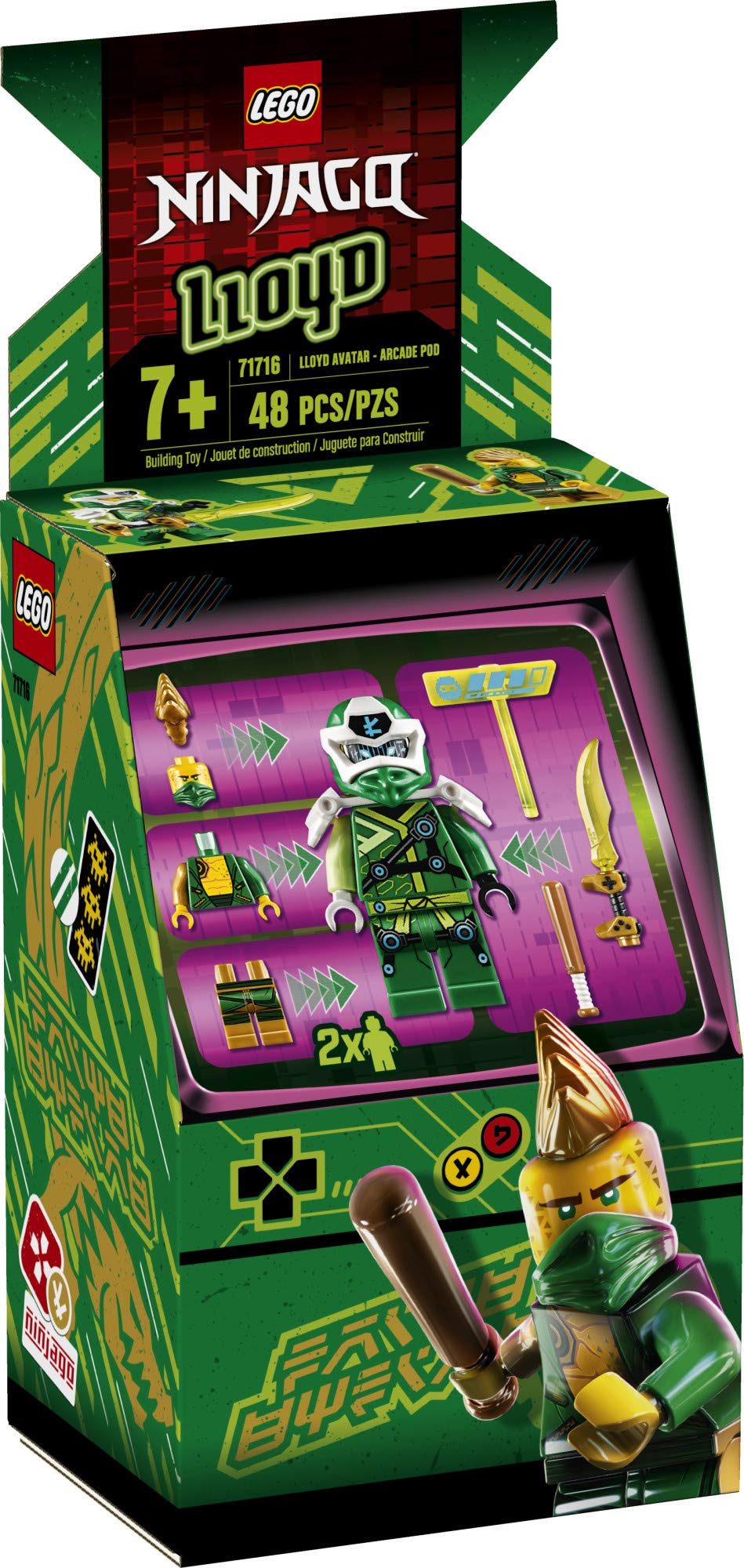 LEGO NINJAGO Lloyd Avatar - Arcade Pod 71716 Mini Arcade Machine Building Kit, New 2020 (48 Pieces)