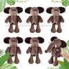 6 Pcs Safari Stuffed Animals Bulk Lion Elephant Monkey Tiger Toy Plush Zoo Animals Junble for Boy Girl Gift Animal Themed Parties Baby Shower