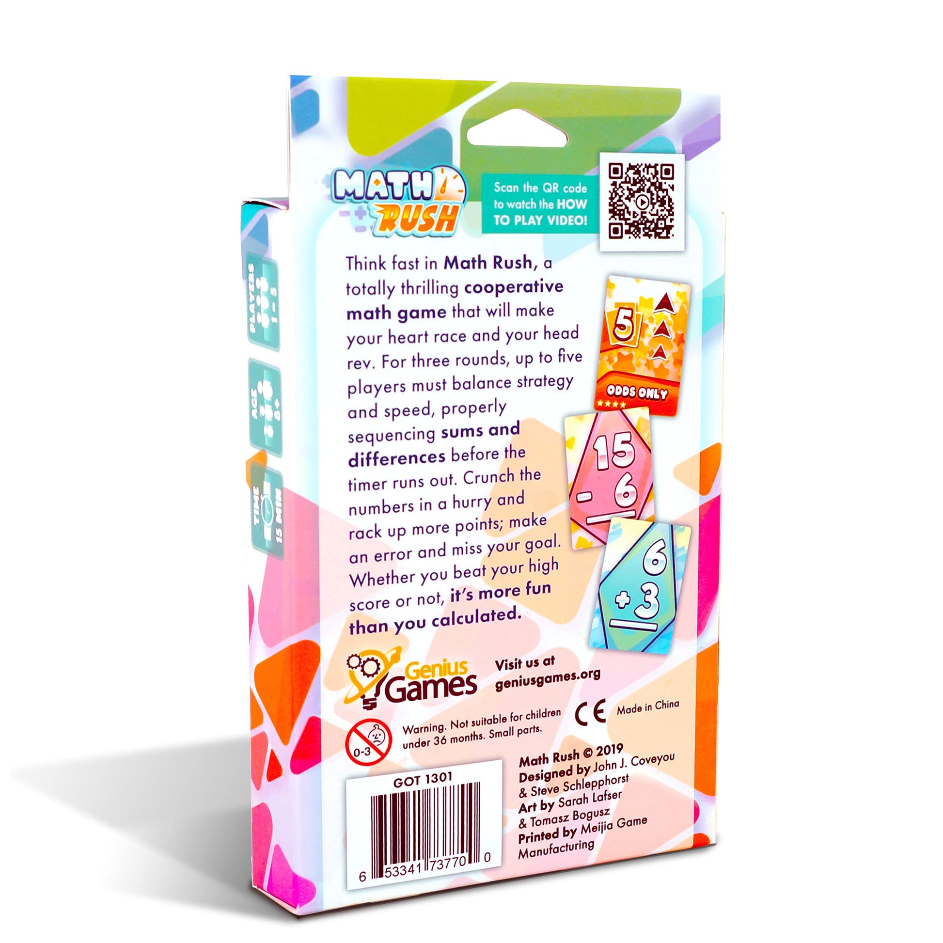 Math Rush: Addition & Subtraction (Volume 1) - A Cooperative Time-Based Math Flash Card Game for Kids 8-12, Puzzle Games and Fun Stuff for Middle