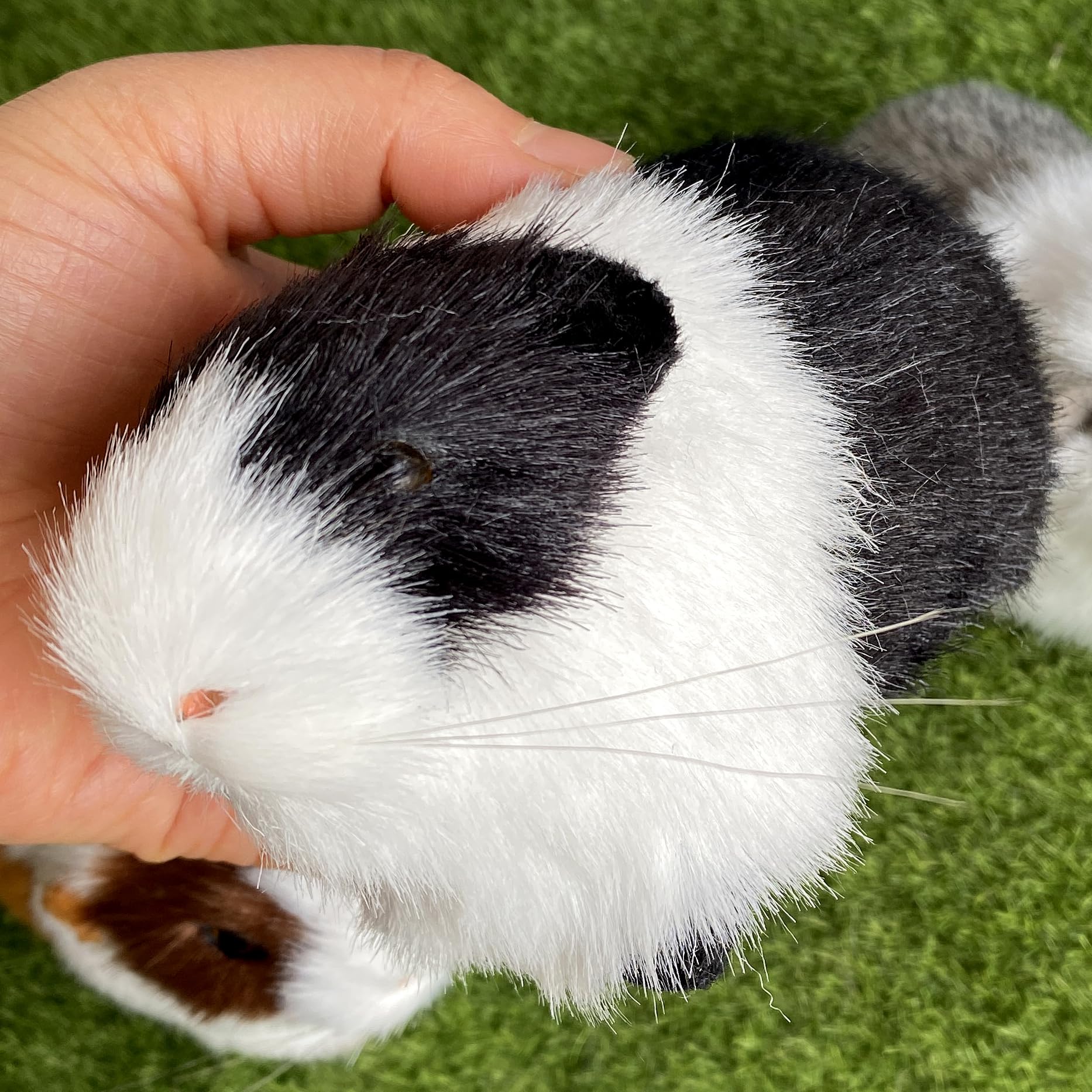 Basuo-9Q 3 Pcs Realistic Hamster Figurines Guinea Pig Plush Toys