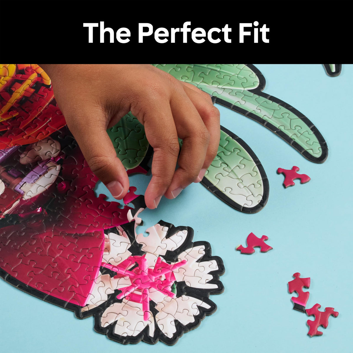 LEGO Botanicals Pink Bouquet Puzzle, Die-Cut Jigsaw Puzzle