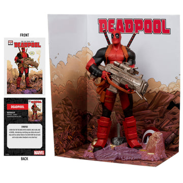 McFarlane Toys- Marvel Deadpool 1:6th Scale Collectible with Scene & Comic (Deadpool #1)