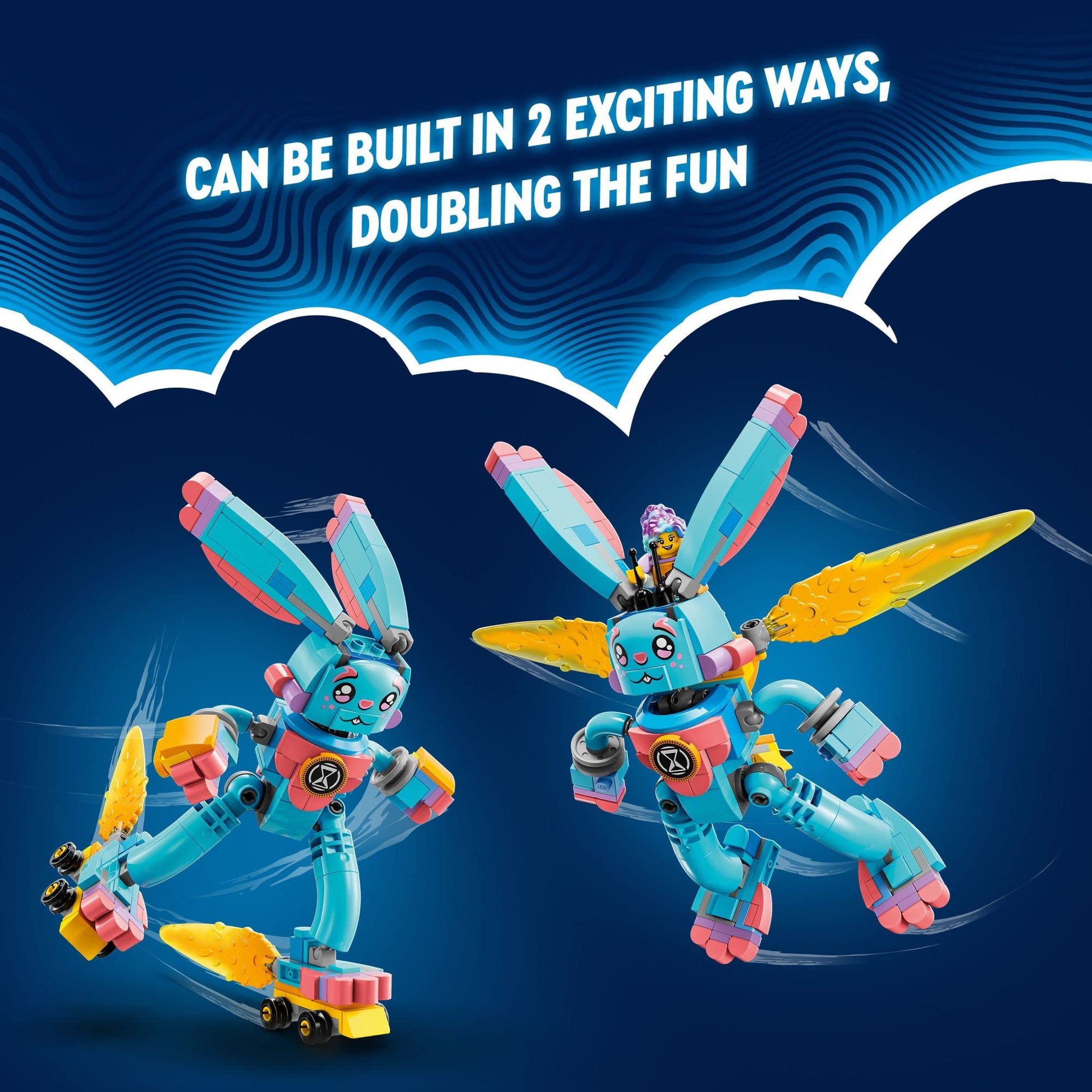 LEGO DREAMZzz Izzie and Bunchu The Bunny Building Toy Set, 2 Ways to Build Bunchu The Bunny, Includes Grimspawn and Izzie Minifigures, Gift for Kids
