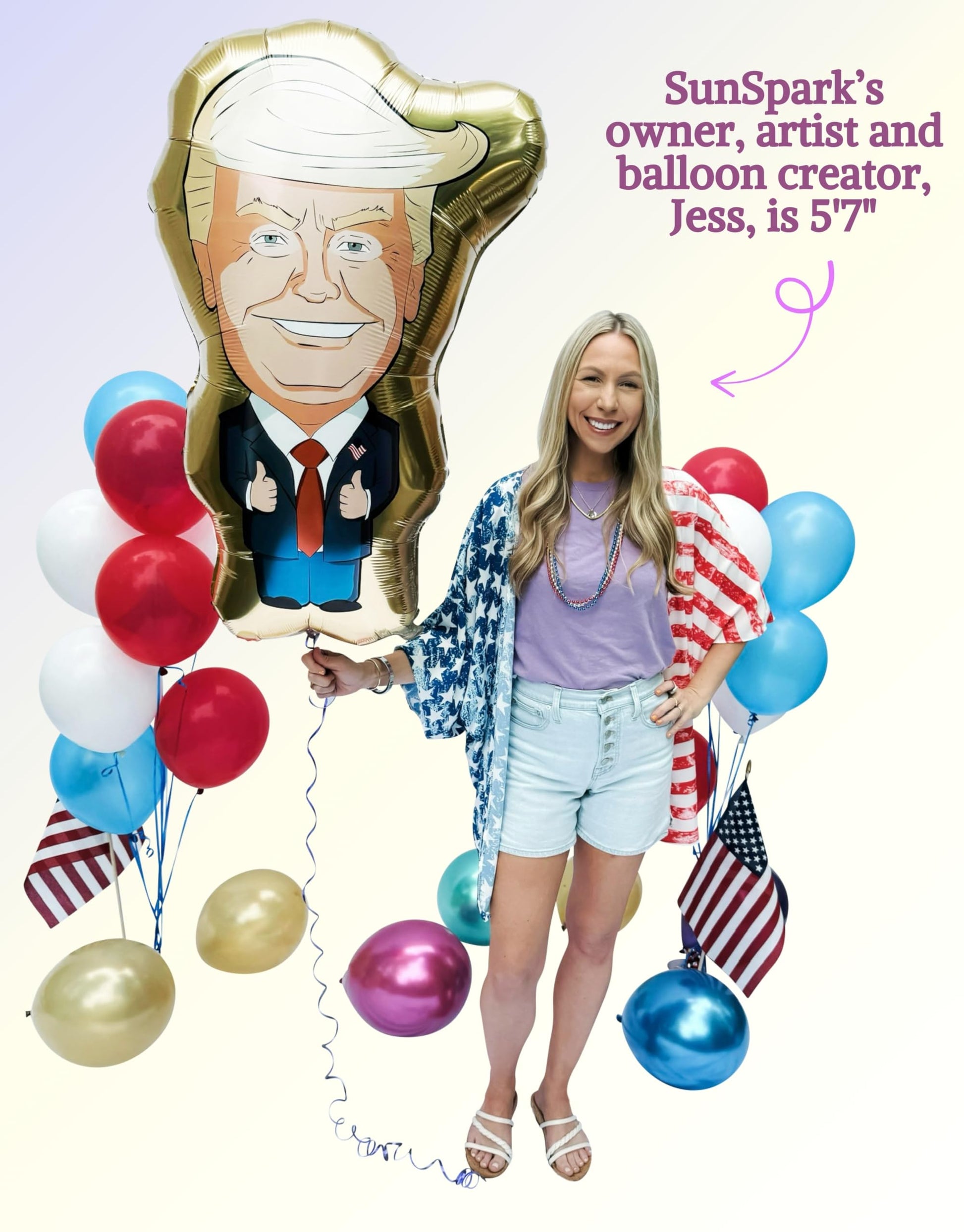 40-Inch Donald Trump Gold Foil Balloon