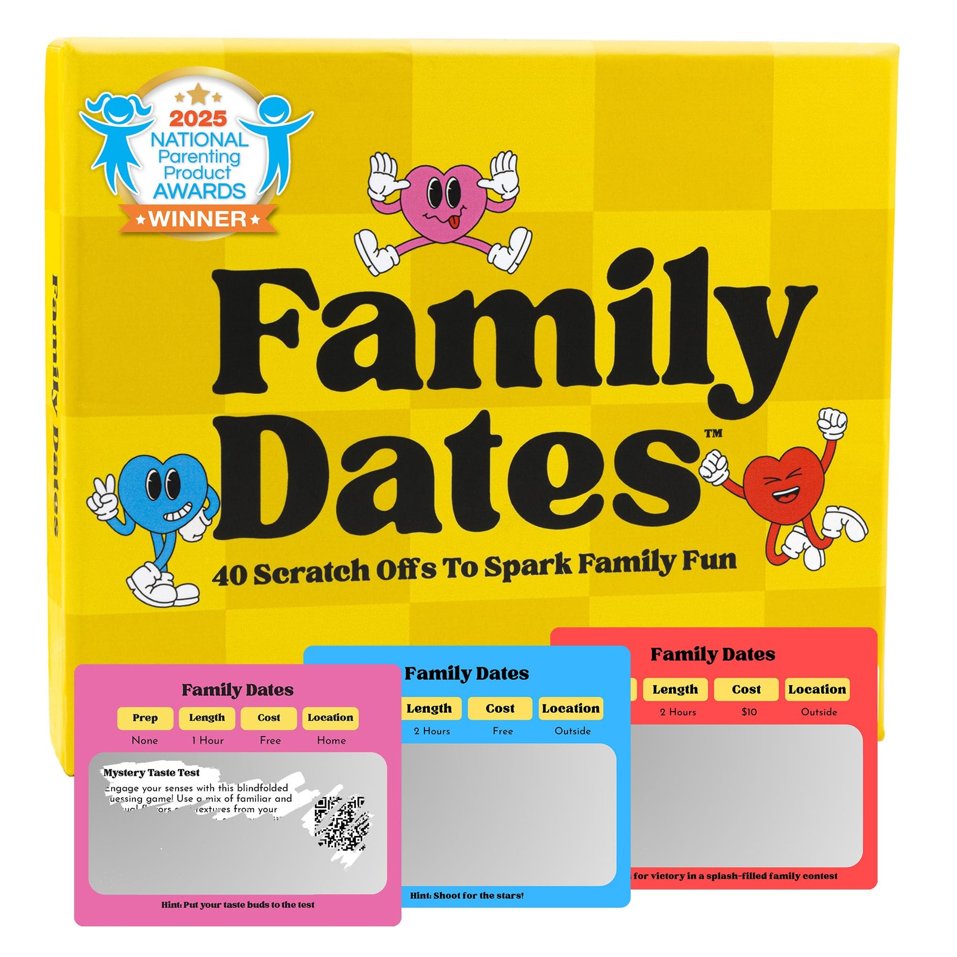 Happy Duo Family Dates 40 Scratch Off Cards - Summer Activities for Kids & Tween from Kids - Family Games for All Ages