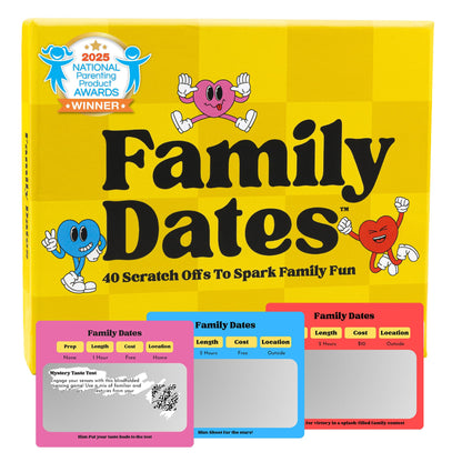 Happy Duo Family Dates 40 Scratch Off Cards - Summer Activities for Kids & Tween from Kids - Family Games for All Ages