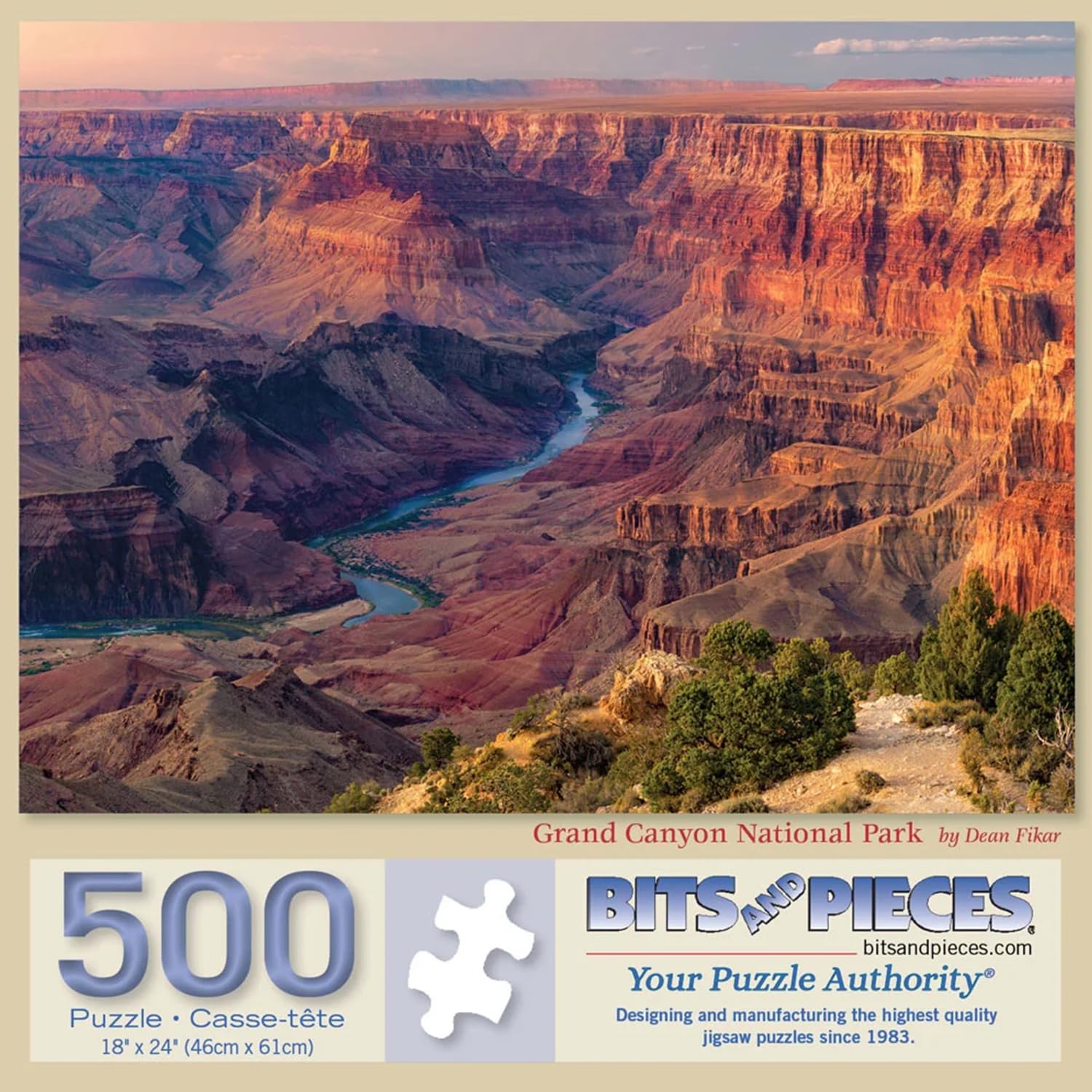 Bits and Pieces 500 Piece Jigsaw Puzzles, Grand Canyon, Large 18x24