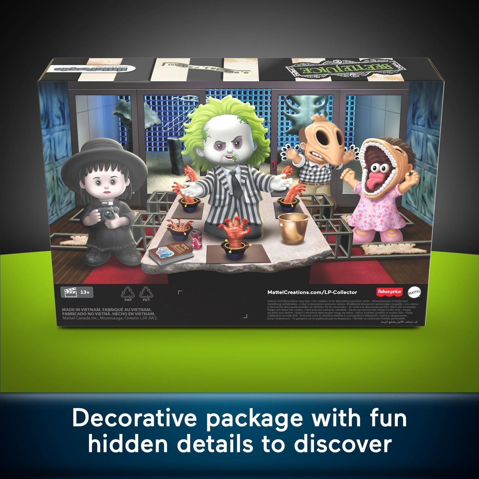 Little People Collector Beetlejuice Special Edition Set for Movie Fans, 4 Character Figures in a Display Package