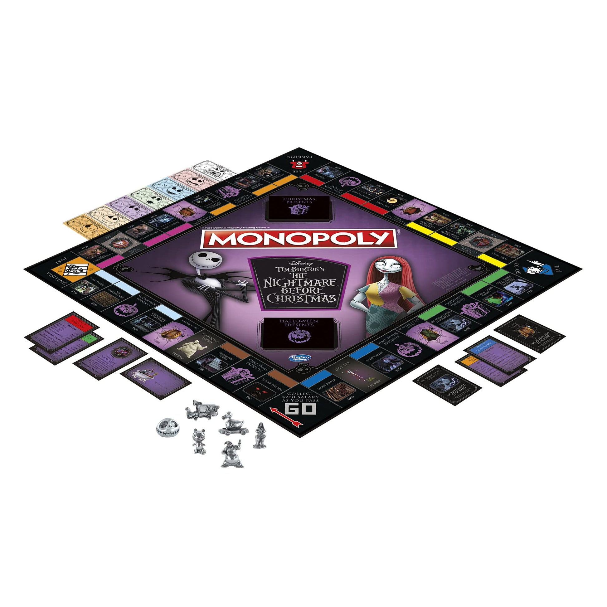 Hasbro Gaming Monopoly: Disney Tim Burton's The Nightmare Before Christmas Edition Board Game, Fun Family Game for Kids Ages 8 and Up (Amazon