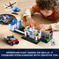 BUILDIFY City Police Station Building Block Set with Light, 634 PCS HQ Station Kits with Helicopter, Police Car and Motorcycle. Ideal as a Birthday