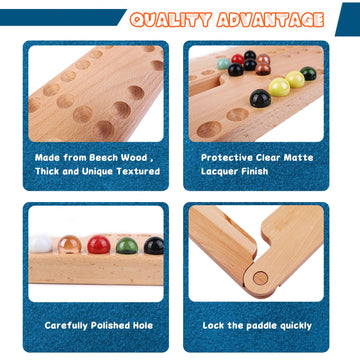Nosadi Jokers and Marbles Board Game,Real Beech Wooden Marble Game for 2-8 Player,Best Family Board Game for Game Nights,Holidays and Casual Social