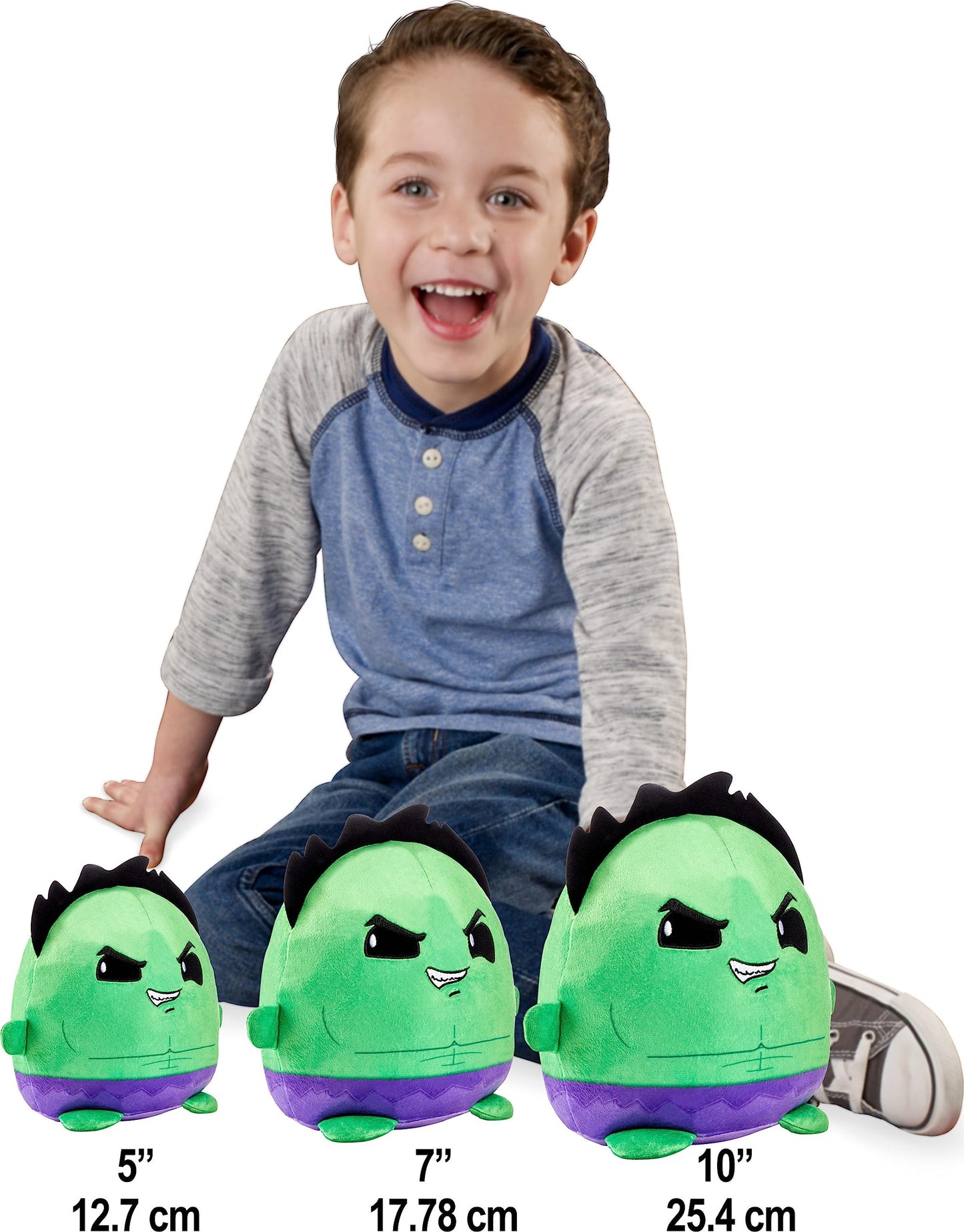 Marvel Cuutopia 10-inch Hulk Plush Character, Super Hero Soft Rounded Pillow Doll, Collectible Gift for Kids & Fans Ages 3 Years Old & Up