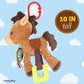 Disney Toy Story Bullseye Activity Toy - Plush Baby Sensory Toy with Teethers, Rattle, Crinkle Textures and On the Go Clip for Infants and Toddlers