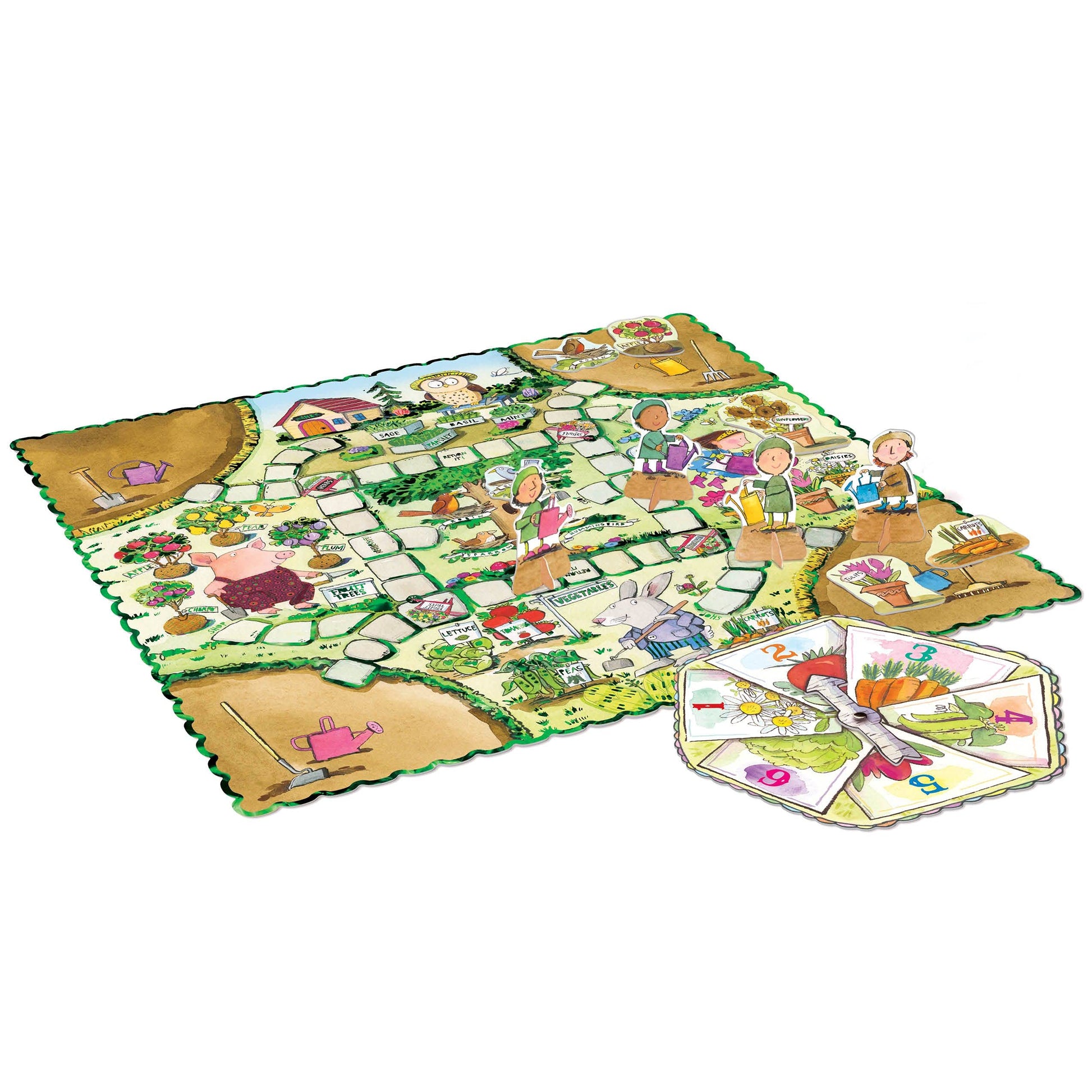 eeBoo Gathering a Garden Board Game - Award Winning Patience & Plant Counting Garden Game, Screen-Free Fun for 2-4 Players, Kids Ages 5 and up