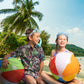 Top Race 6 Pack Inflatable Large Beach Balls 24 inch Pool Ball Summer Parties, and Gifts, Pool Balls for Swimming Pools - 6 Set Blow up Rainbow Color