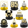 Happy 85th Birthday Honeycomb Centerpieces 8 Pieces Black Gold Theme 85th Birthday Tables Decorations Cheers to 85 Years Centerpieces for Men Girls