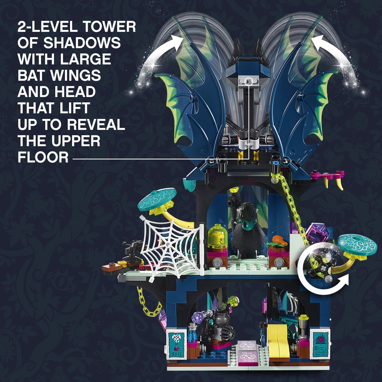 LEGO 6212148 Elves Noctura's Tower and The Earth Fox Rescue 41194 Building Kit