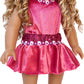 Ice Skating Girl - 4 Piece Ice Skating Outfit for 18 Inch Doll - Pink Leotard with Skirt, White Warmup Sweater and White Ice Skates - 18 Inch Doll